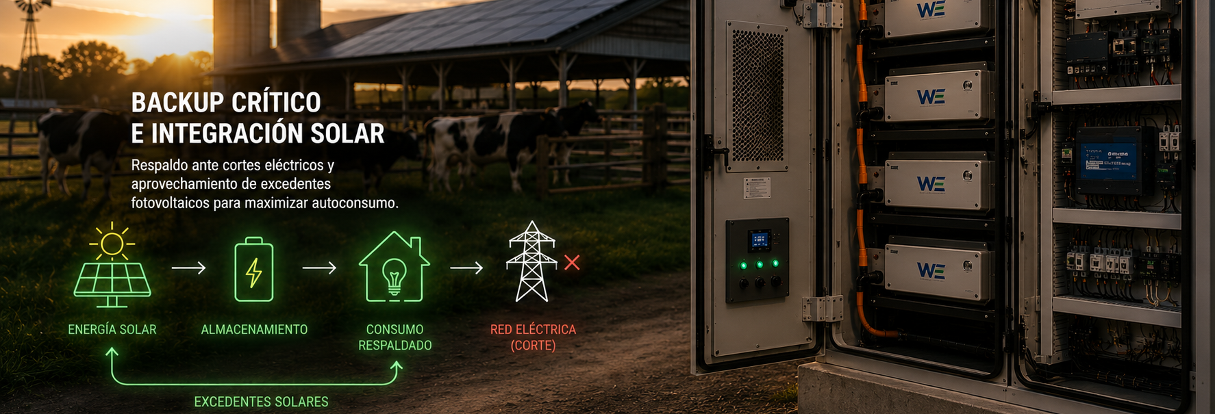 Backup crítico e integración solar