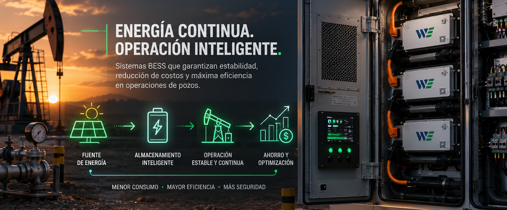 Implementación BESS en operación de pozos